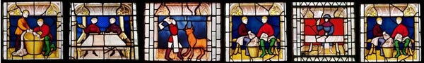 notre dame window depicting guild